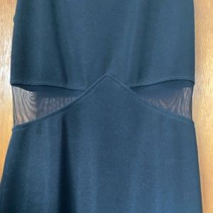 Long black sheer waist dress. Worn once.